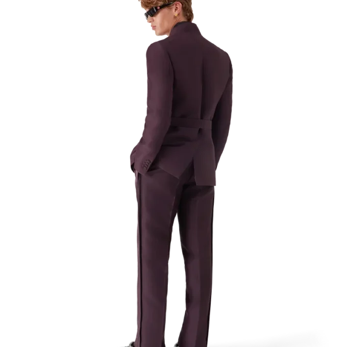 Maßgeschneiderte Woll-Seiden-Hose mit Seitenstreifen von Blend