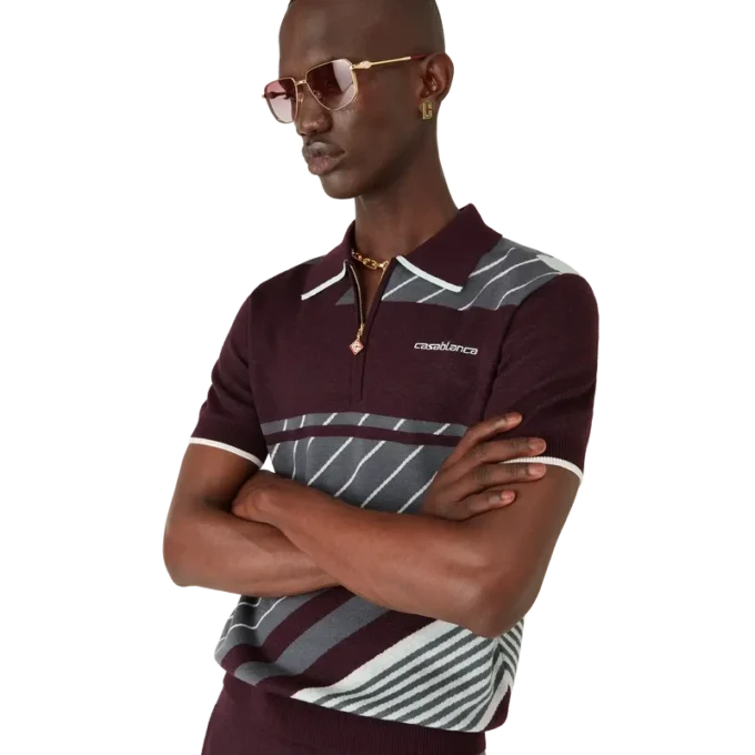 Merino Diagonal Tennis Poloshirt