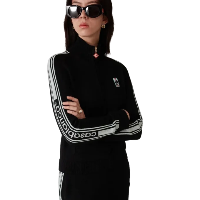 Merino-Strick-Trainingsjacke