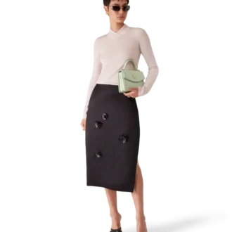 Midi-Rock aus Duchesse-Satin