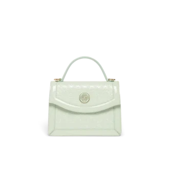 Mini-Jeanne-Tasche mit geprägtem Mint-Monogramm