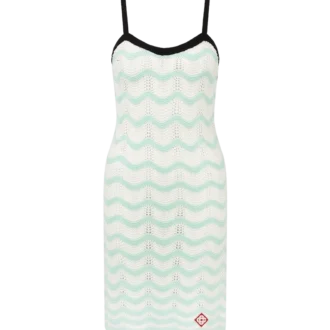 Mini-Kleid aus Baumwolle mit Wellenmuster