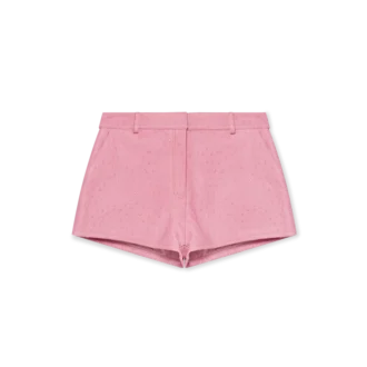 Mini-Shorts aus geprägtem Leder