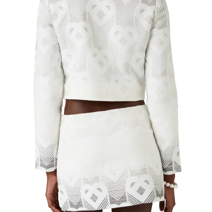 Minirock aus Frottee mit Herz-Monogramm in Farbverlauf Minirock aus Frottee mit Herz-Monogramm in Farbverlauf