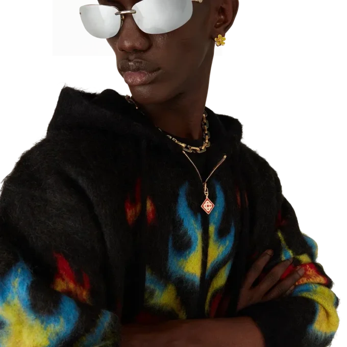 Mohair Flame Laurel Zip Hoodie Mohair Flame Laurel Zip Hoodie