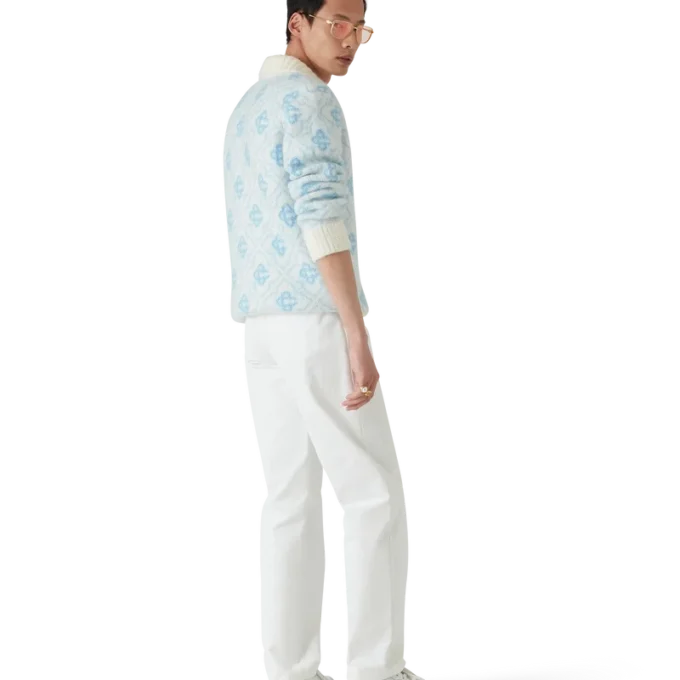 Mohair-Pullover mit Monogramm und Reißverschluss Mohair-Pullover mit Monogramm und Reißverschluss