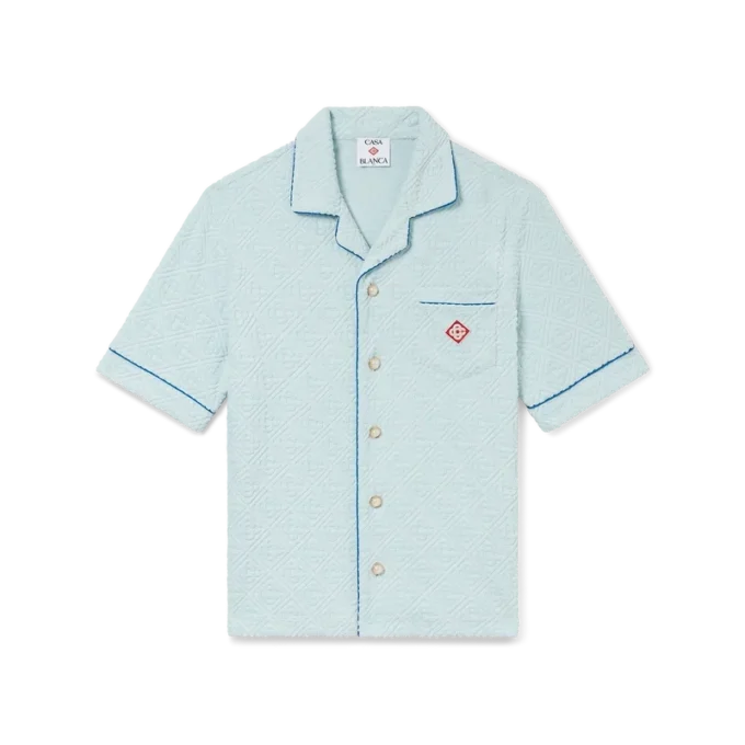 Monogram-Frottee-Hemd mit kurzen Shorts