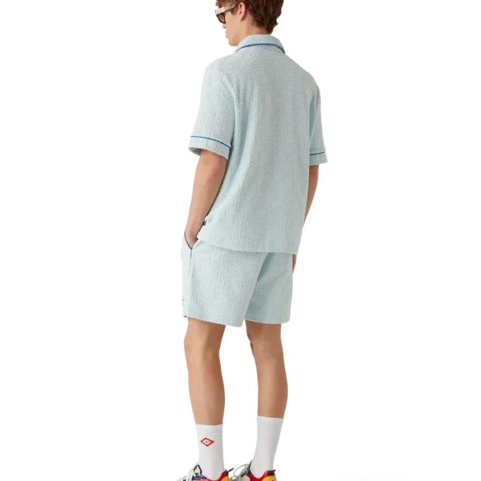 Monogram-Frottee-Hemd mit kurzen Shorts