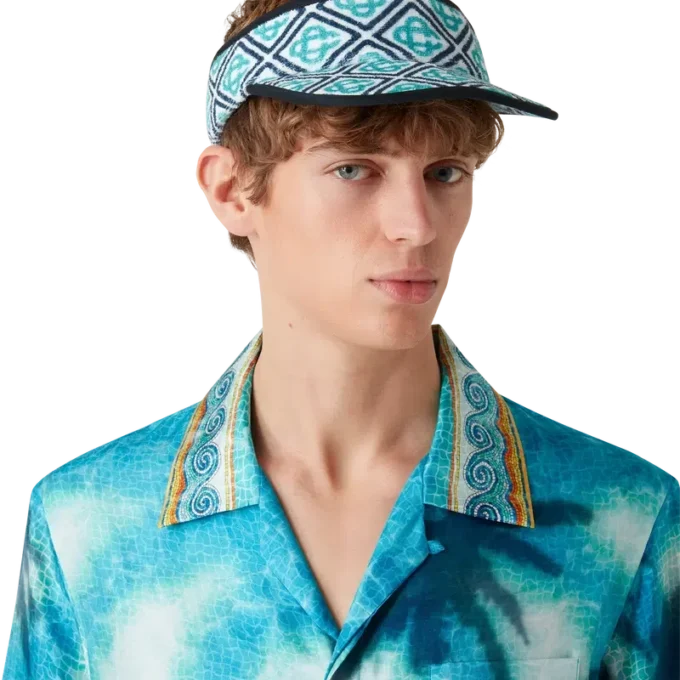 Monogram-Frottee-Schirmmütze