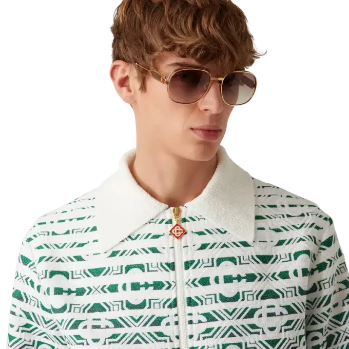 Monogram Gradient Frottee-Jacke