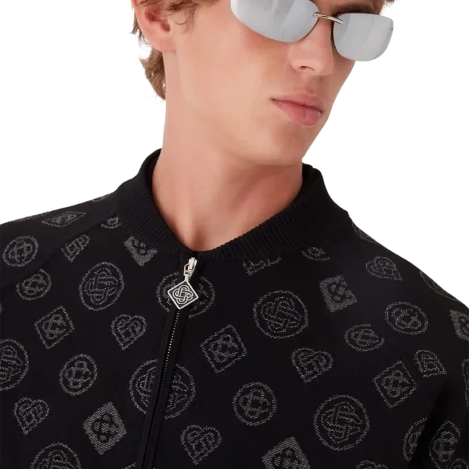 Monogram-Jacquard-Bomberjacke