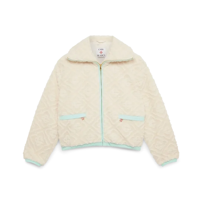 Monogram-Jacquard-Fleecejacke