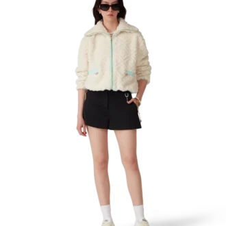 Monogram-Jacquard-Fleecejacke