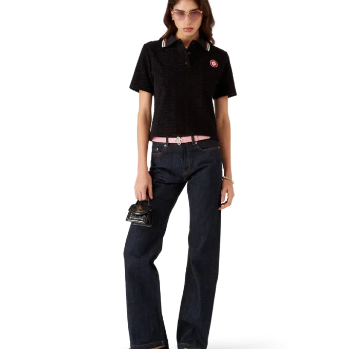 Monogram-Jacquard-Frottee-Poloshirt Monogram-Jacquard-Frottee-Poloshirt