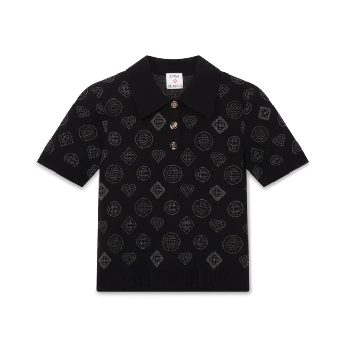 Monogram-Jacquard-Poloshirt