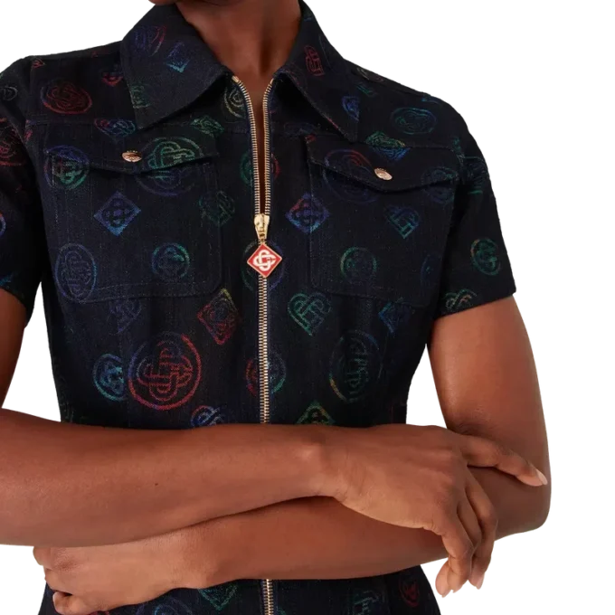 Monogram-Jeans-Kleid