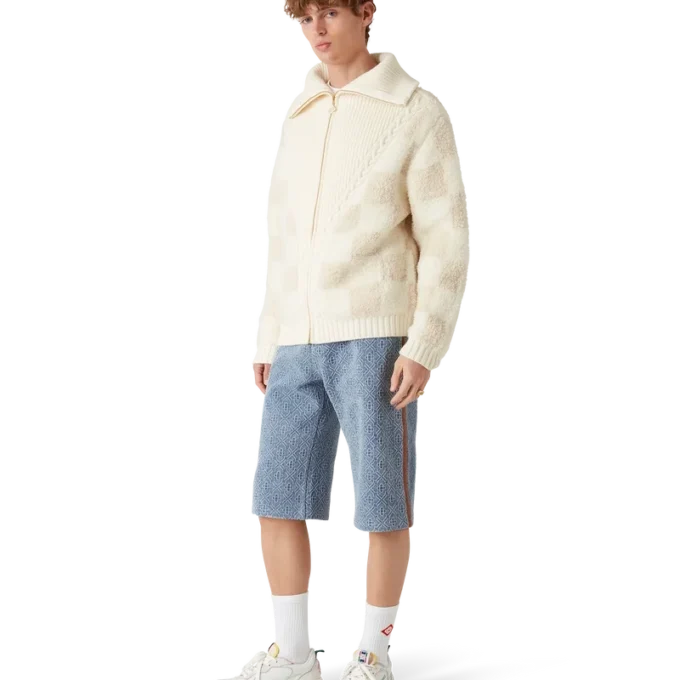 Monogram-Jeansshorts