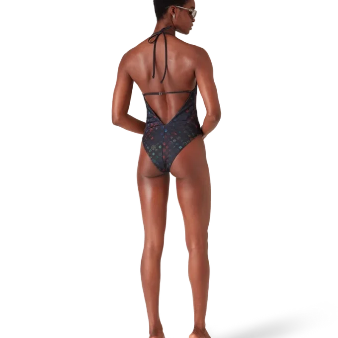 Monogram Plunge-Badeanzug Monogram Plunge-Badeanzug
