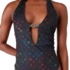 Monogram Plunge-Badeanzug Monogram Plunge-Badeanzug