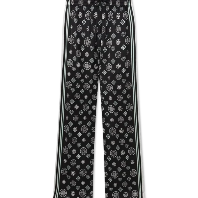 Monogram-Pyjama-Hose aus Seidensatin Monogram-Pyjama-Hose aus Seidensatin