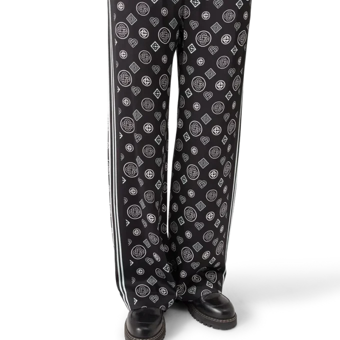 Monogram-Pyjama-Hose aus Seidensatin Monogram-Pyjama-Hose aus Seidensatin