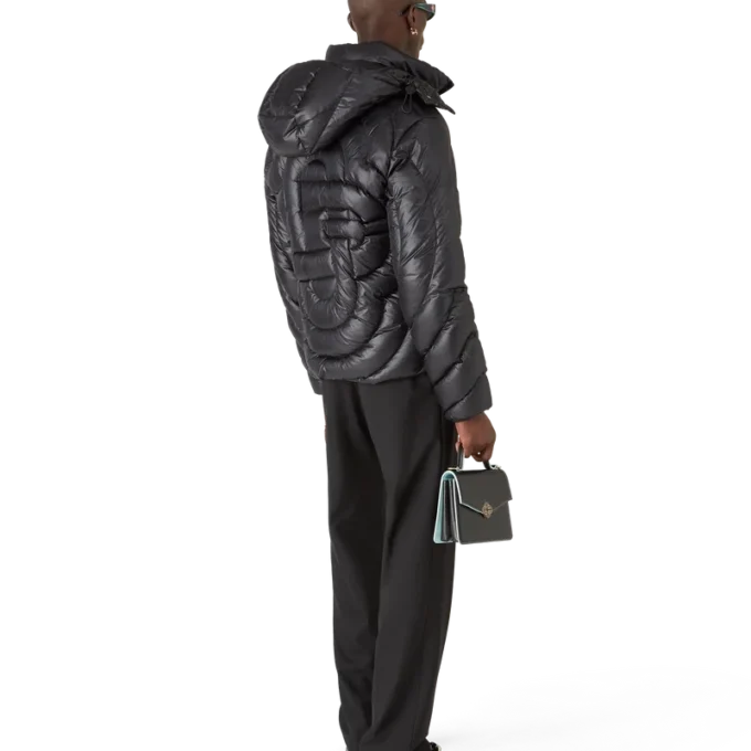 Monogram-Steppjacke aus Nylon