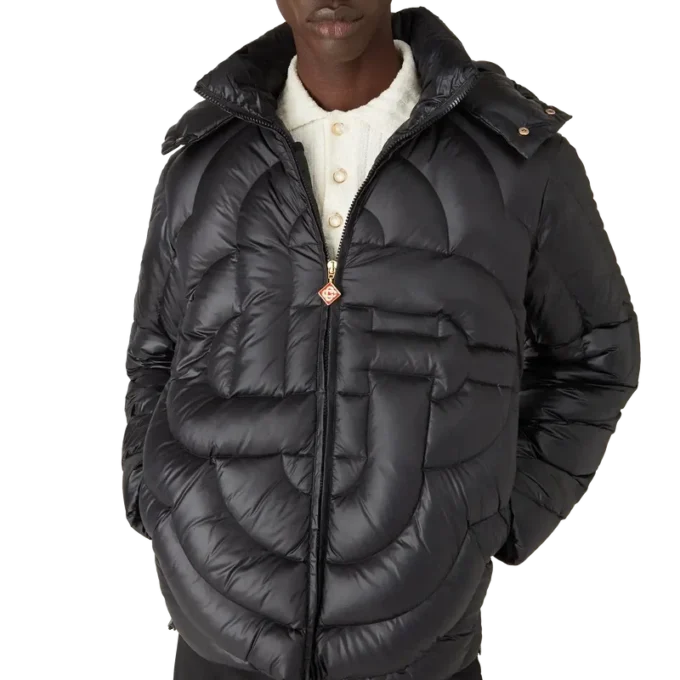 Monogram-Steppjacke aus Nylon