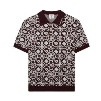 Monogramm-Polohemd aus Baumwollstrick