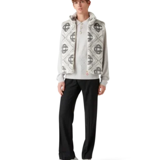 Monogramm-Weste aus Kunstfell