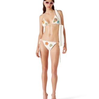 Motiv-Häkel-Bikini-Oberteil