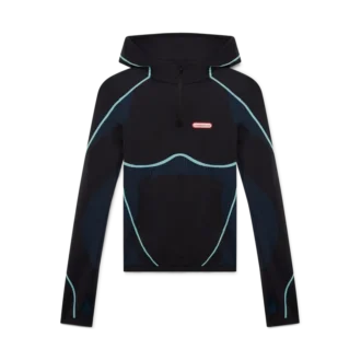 Nahtloses Langarm-Oberteil mit Kapuze