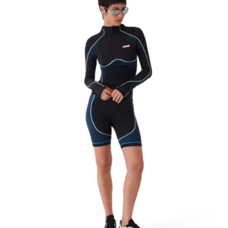 Nahtloses Langarm-Oberteil mit Kapuze