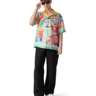 Nature’s Teacher Kurzarm-Seidenhemd