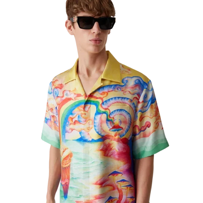 Nature’s Teacher Kurzarm-Seidenhemd