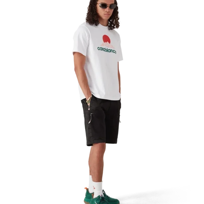 Nylon-Cargo-Shorts im Mountain-Camo-Design