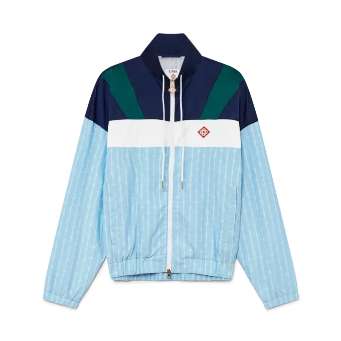 Nylon-Trainingsjacke mit Nadelstreifen