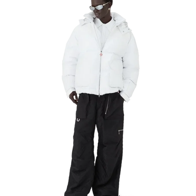 Nylon- und Ripstop-Daunenjacke