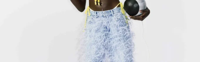 Optic Drop String Beaded Bikini-Oberteil