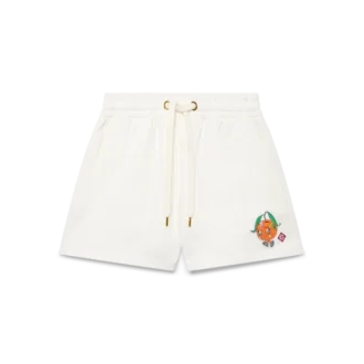 Orangefarbene Mascot-Sweatshorts