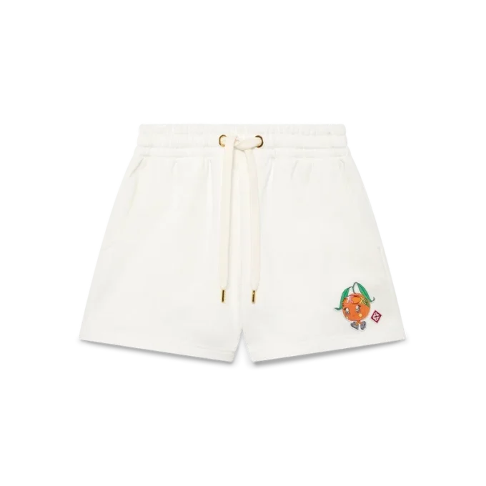 Orangefarbene Mascot-Sweatshorts