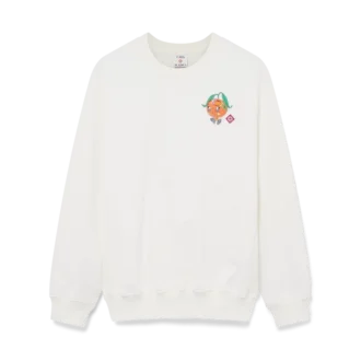 Orangefarbenes Maskottchen-Sweatshirt