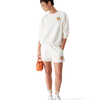 Orangefarbenes Maskottchen-Sweatshirt