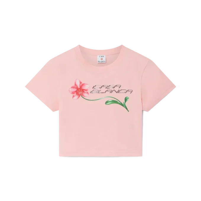 Orchid Logo Cropped Baby Tee Orchid Logo Cropped Baby Tee