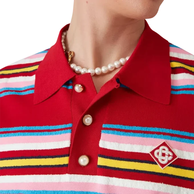 Oversized-Poloshirt mit Streifen