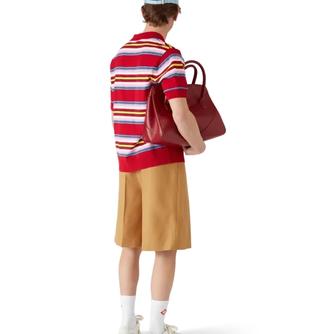 Oversized-Poloshirt mit Streifen