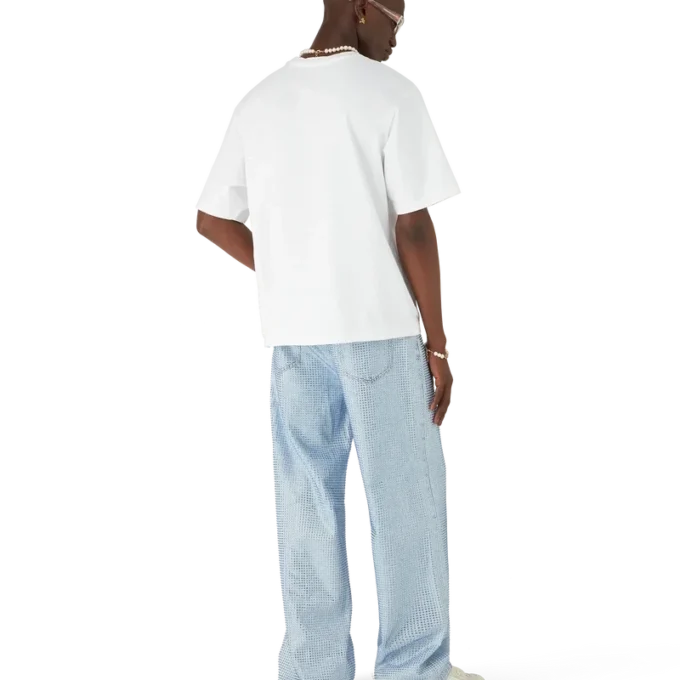 Oversized-T-Shirt mit kurzen Ärmeln und Libellen-Blumenmuster auf den Shorts Oversized-T-Shirt mit kurzen Ärmeln und Libellen-Blumenmuster auf den Shorts