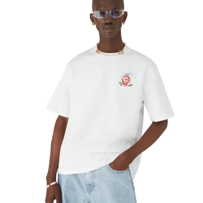 Oversized-T-Shirt mit kurzen Ärmeln und Libellen-Blumenmuster auf den Shorts Oversized-T-Shirt mit kurzen Ärmeln und Libellen-Blumenmuster auf den Shorts