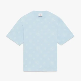 Oversized-T-Shirt mit Monogramm-Applikation und kurzen Ärmeln