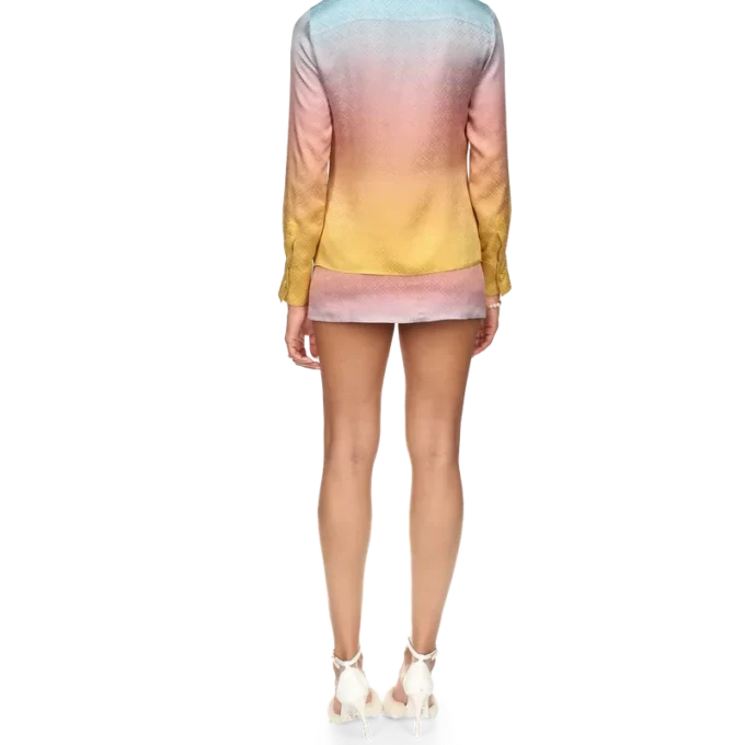 Ping-Pong-Seidenhemd mit Farbverlauf