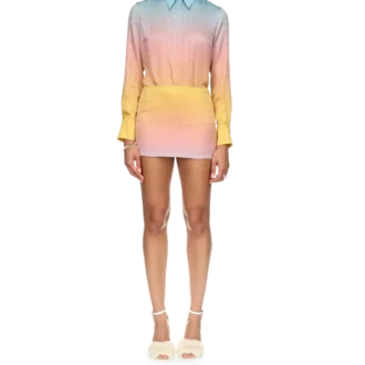 Ping-Pong-Seidenrock mit Farbverlauf